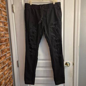 Pacsun Distressed Slim Fit Joggers - Mens L Short